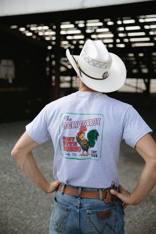 Grey Cocky Cowboy T-Shirt