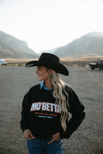 Black Mo Betta Logo Crewneck