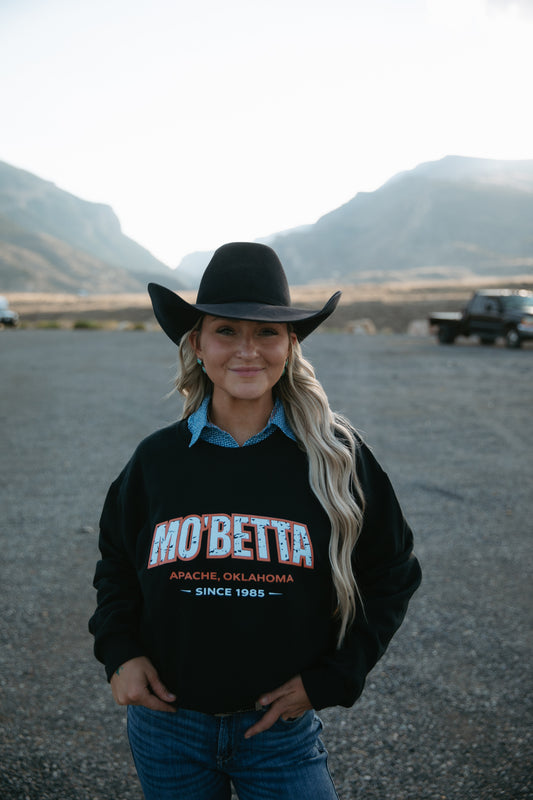 Black Mo Betta Logo Crewneck