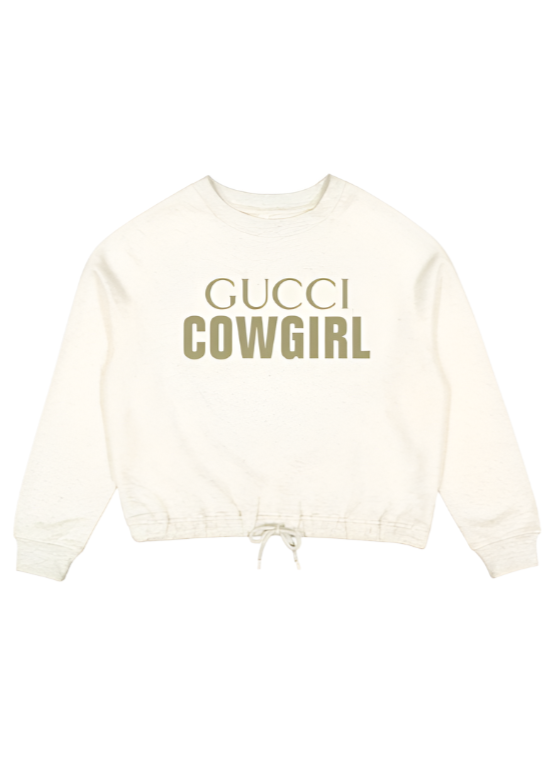 Cream Gucci Cowgirl Crewneck