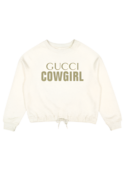 Cream Gucci Cowgirl Crewneck