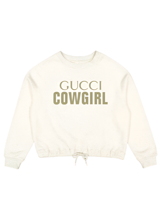 Cream Gucci Cowgirl Crewneck