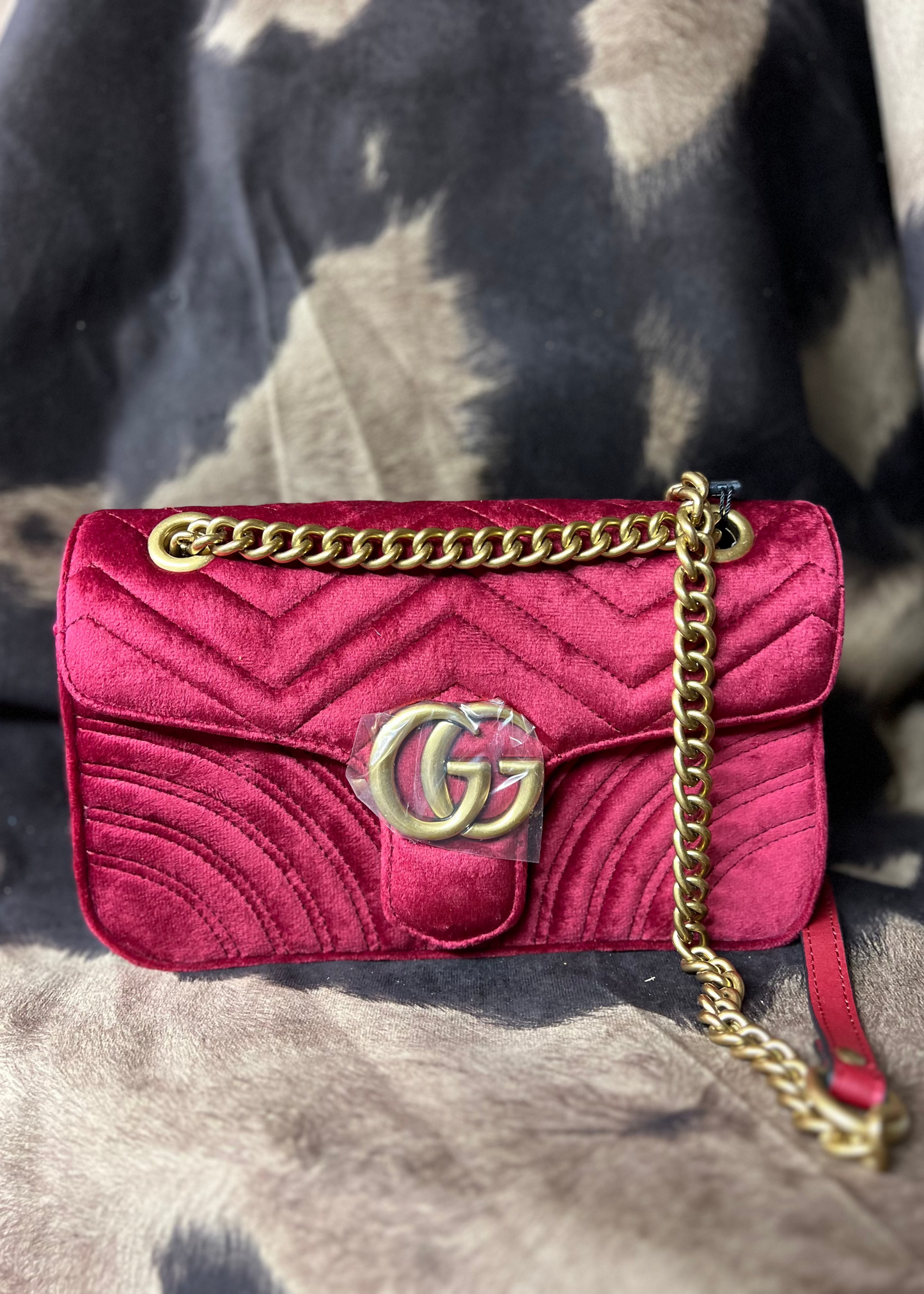 Wine Velvet Purse