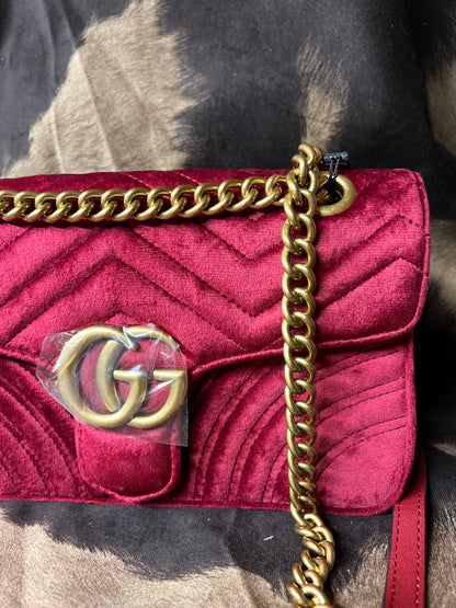 Wine Velvet Purse