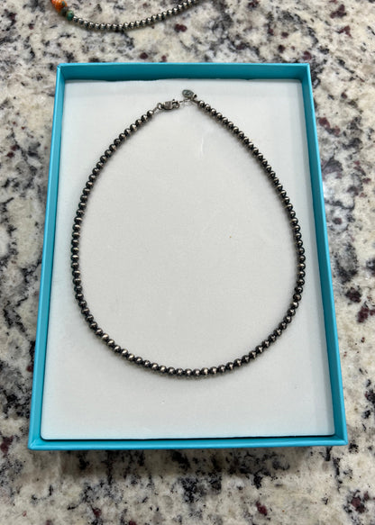Sterling Silver Navajo Pearl Necklace